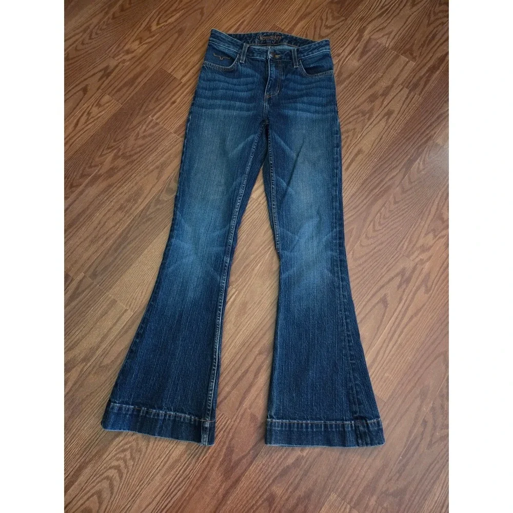 Kimes Ranch Jennifer Flare Jeans Womens 0/30 Dark Wash Western High Rise Denim
